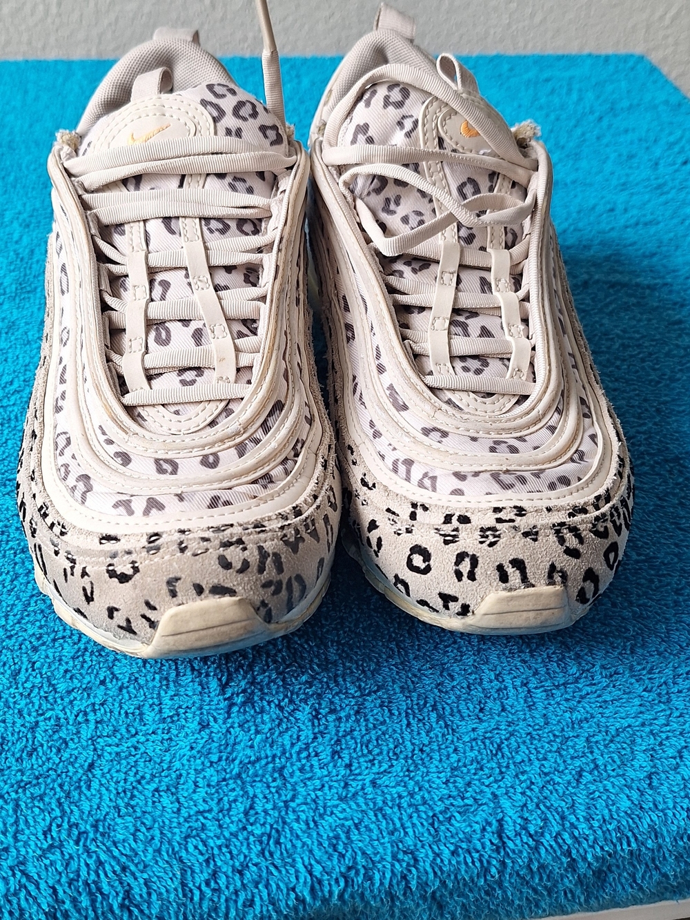 Nike Leopard Print Athletic Sneakers in Beige